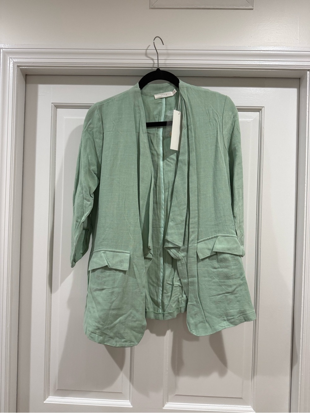 Lush Mint Open-Front Lounge Jacket